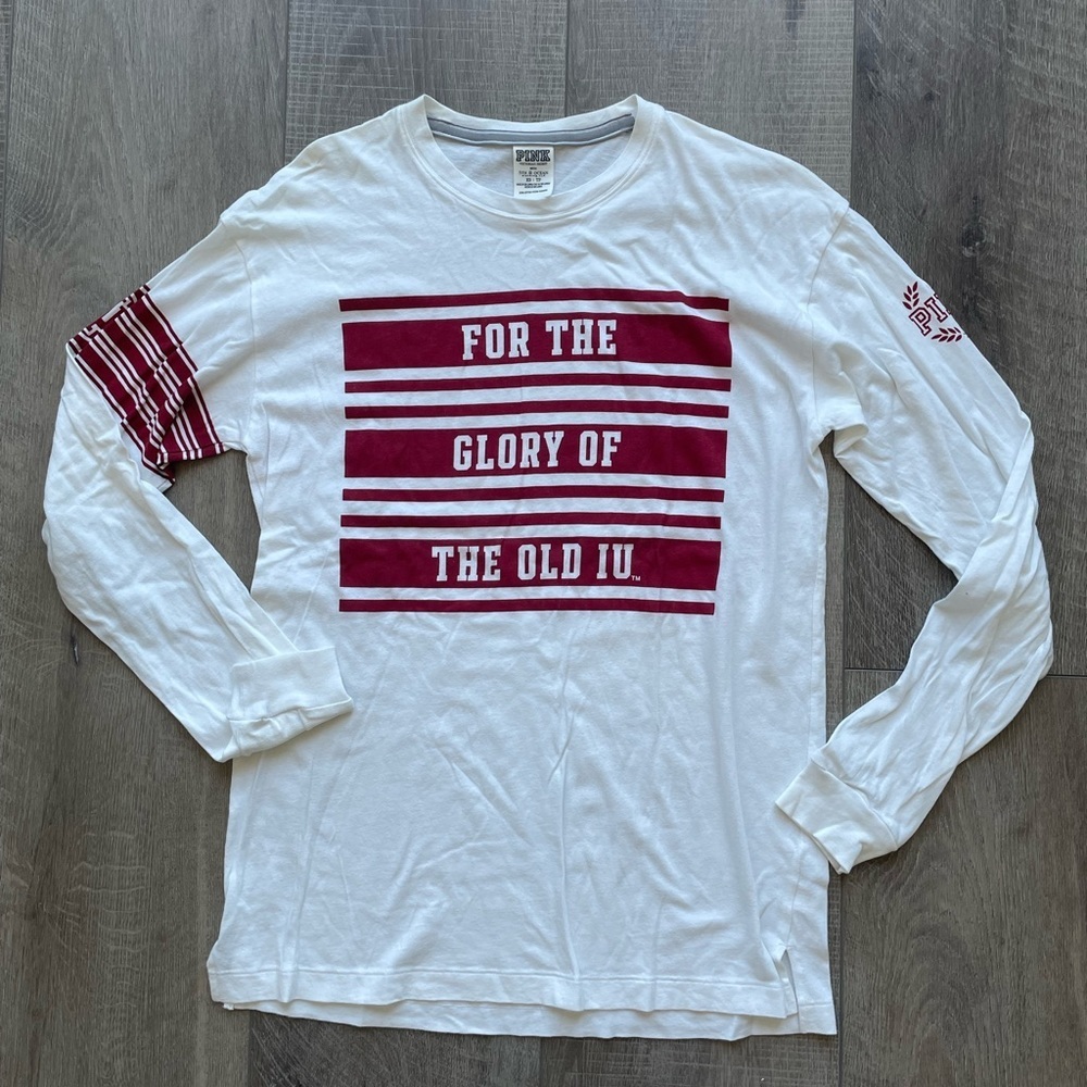 Victoria's Secret PINK Indiana University Long Sleeve in White Size XS